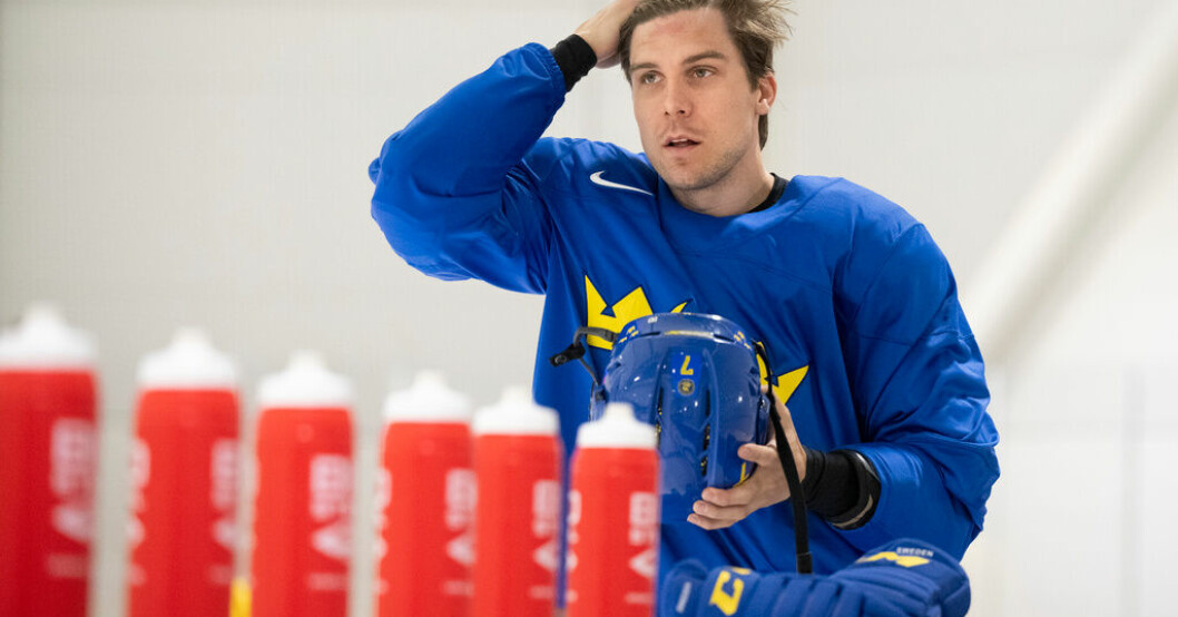 Henrik Tömmernes under Tre Kronors träning. Tömmernes om att ersätta Joel: "Hade varit en ära"