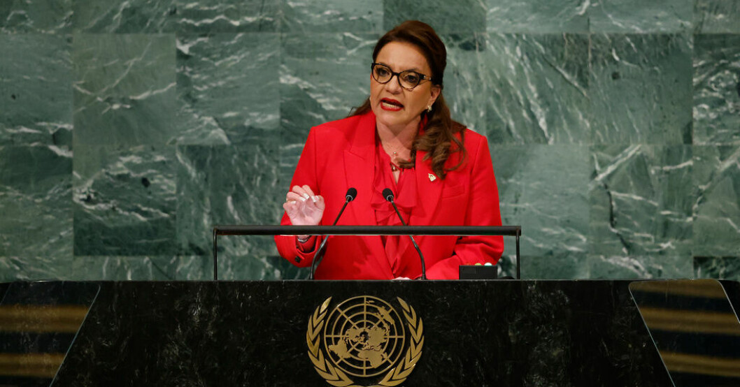 Honduras president Xiomara Castro. Arkivbild. Kina välkomnar upprättad relation med Honduras