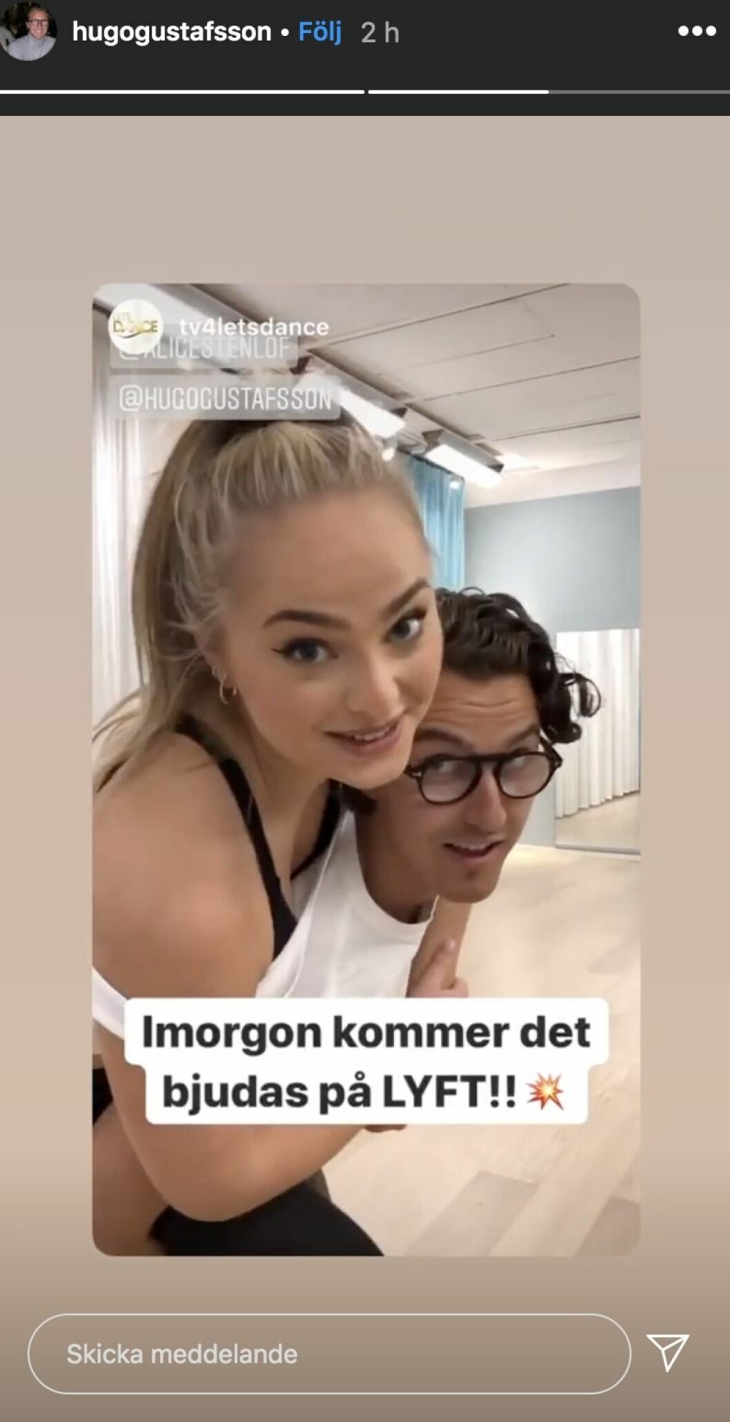FOTO: Instagram Alice och Hugo dansar