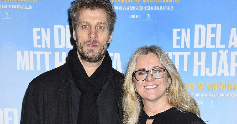 Jens Hultén och Gunilla Backman på premiären av "En del av mitt hjärta" 2019. Jens Hultén och Gunilla Backman