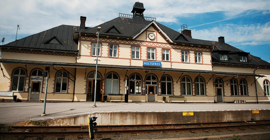 Tåg har spårat ut i Hultsfred