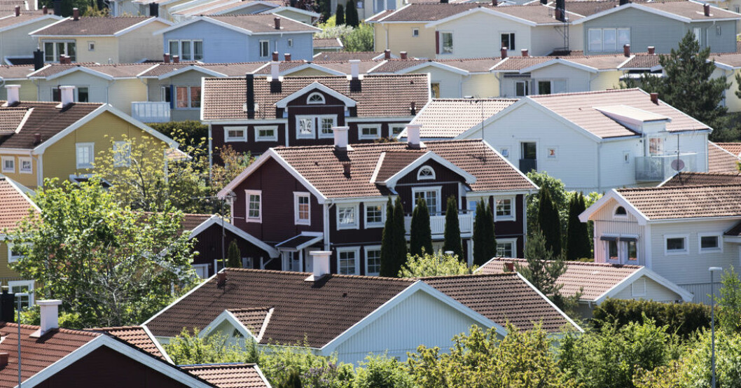 Huspriserna föll i fyra av sex regioner. Arkivbild. Trenden: Svagt fallande bostadspriser