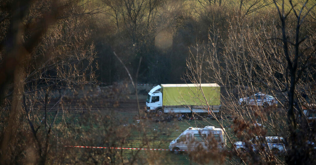 I lastbilen på bilden hittades 18 döda afghanska migranter utanför Bulgariens huvudstad Sofia i fredags. Fler migranter hittade i lastbil i Bulgarien