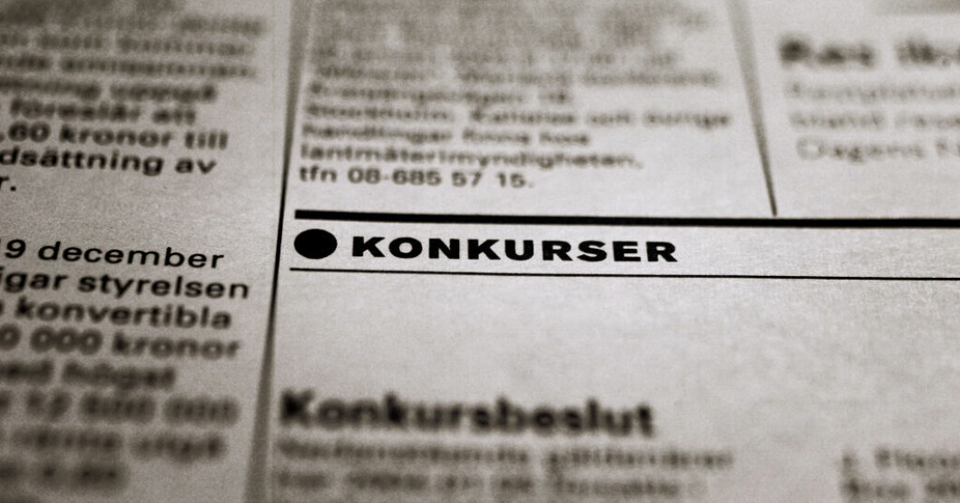 I maj ökade antalet konkurser markant i vissa branscher. Arkivbild. Konkurser plågar hotell och handel