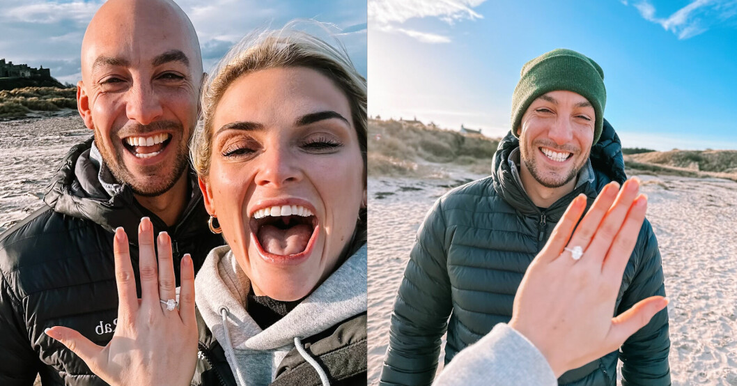 Till slut lyckades Andy fria på en strandpromenad.