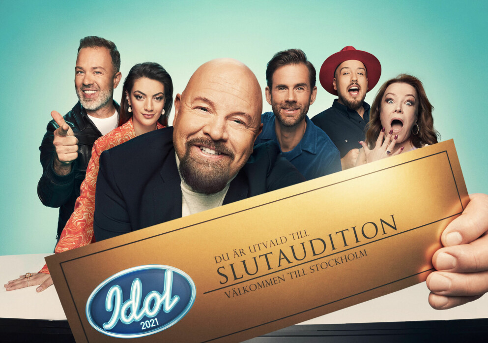 <span class=" italic" data-lab-italic_desktop="italic">Idol</span>gänget 2021. Alexander Kronlund, Karia Mosally, Anders Bagge, Pär Lernström, Anis don Demina, Kishti Tomita