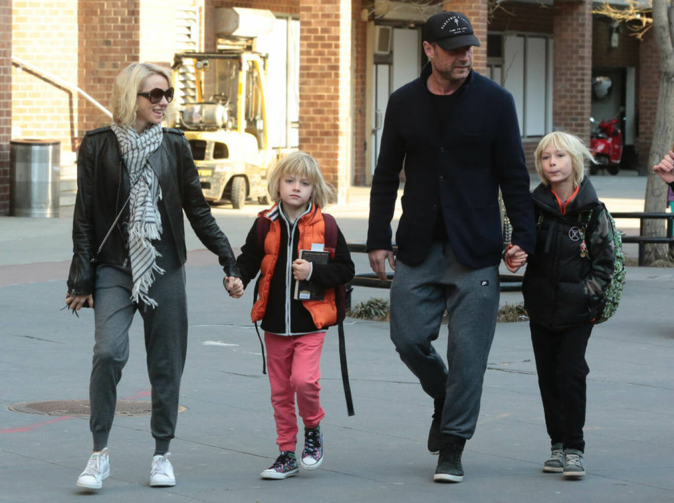 Liev Schreiber & Naomi Watts Out With Their Boys In NYC