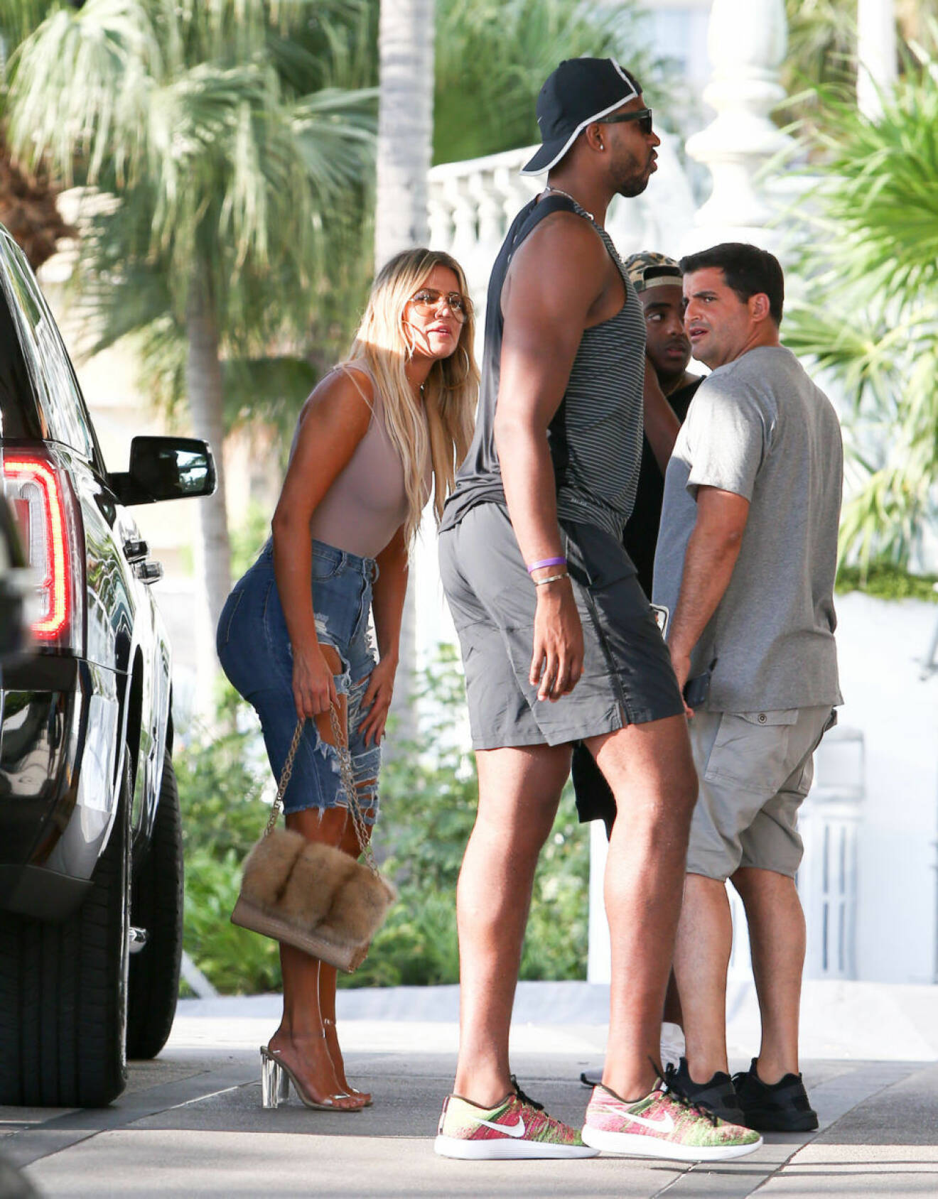 Khloe Kardashian & Tristan Thompson Grab Lunch In Miami