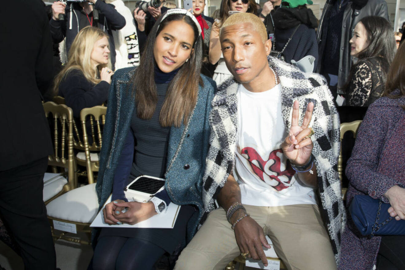 Pharrell Williams med sin fru.