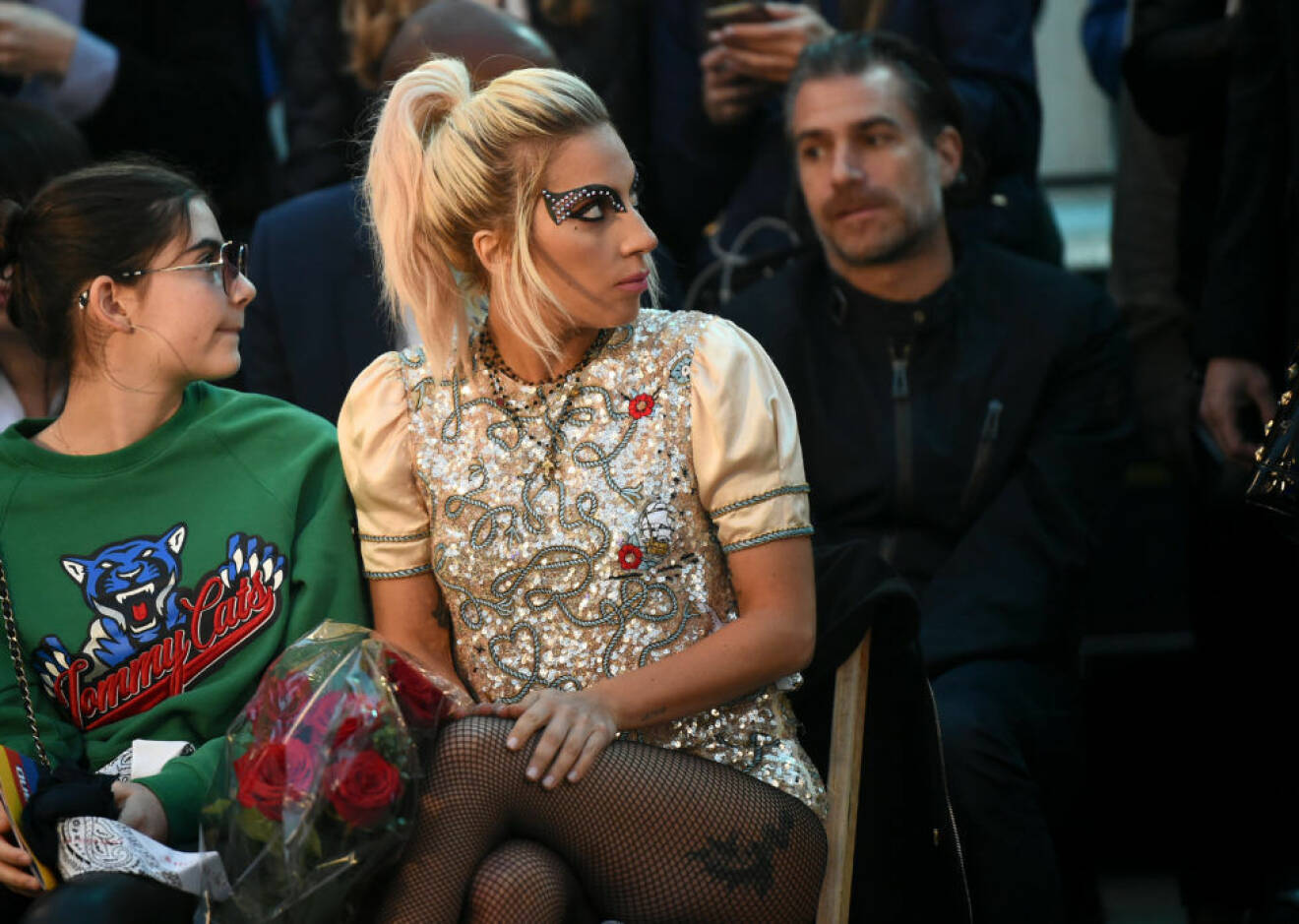 Bella Carino and Lady Gaga in the front row