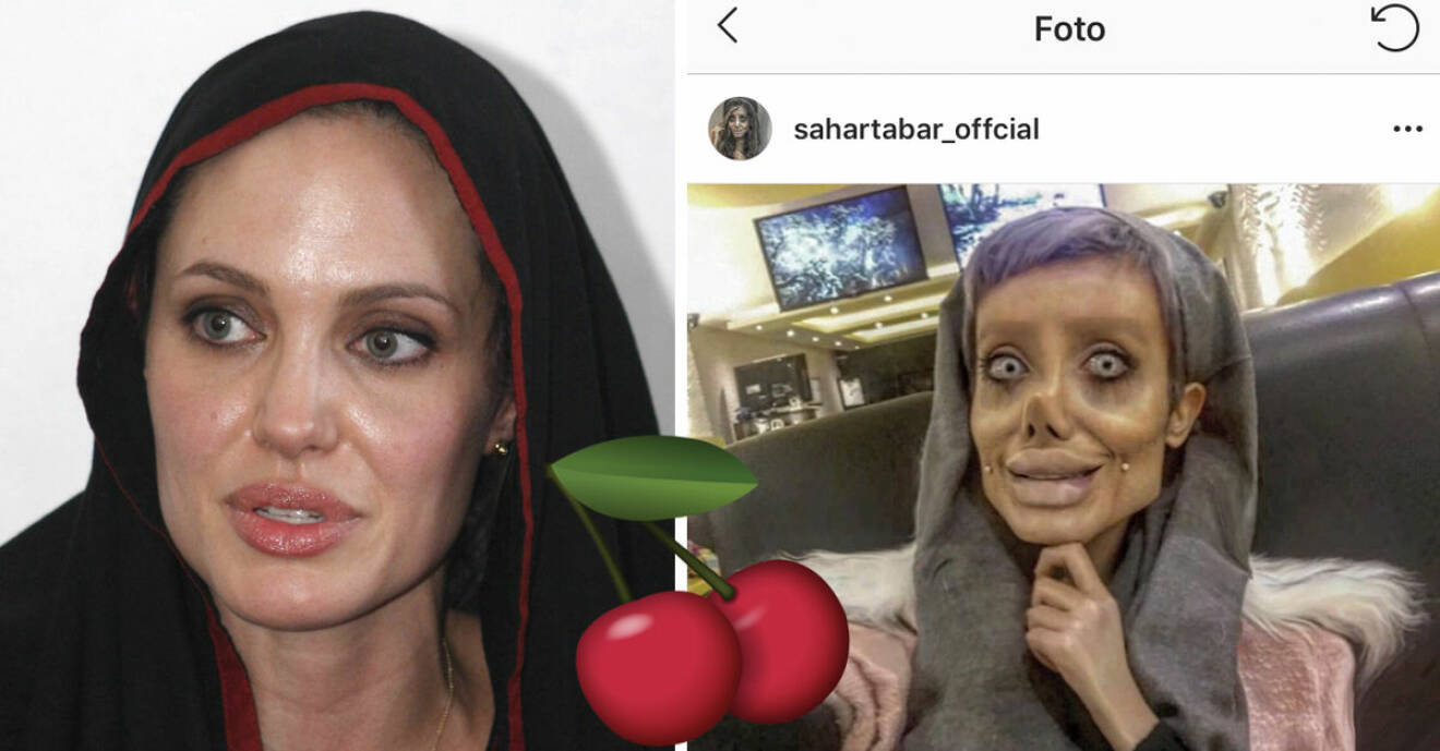 Nu berättar Angelina Jolie kopian Sahar Tabar om sanningen bakom bilderna.