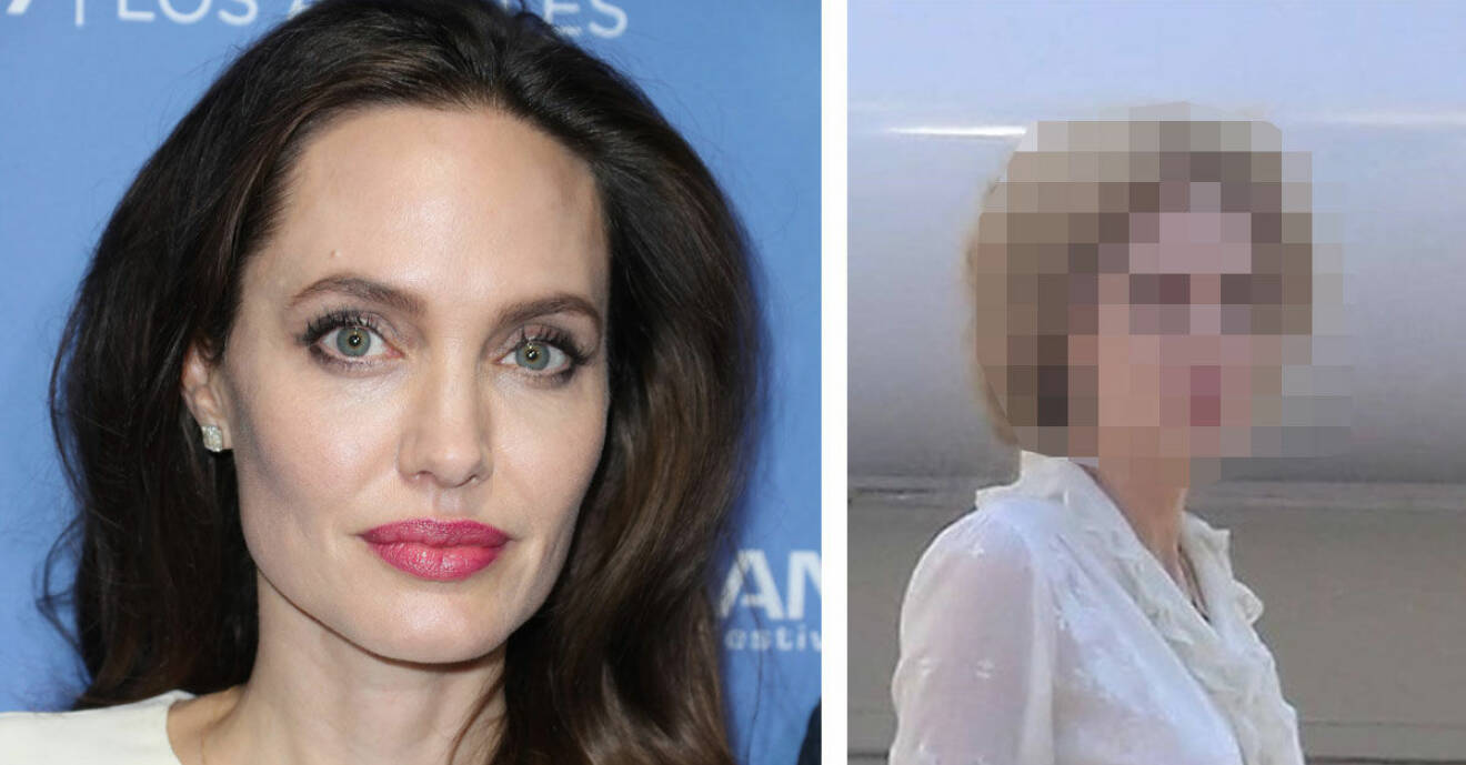 Angelina Jolie i blont hår
