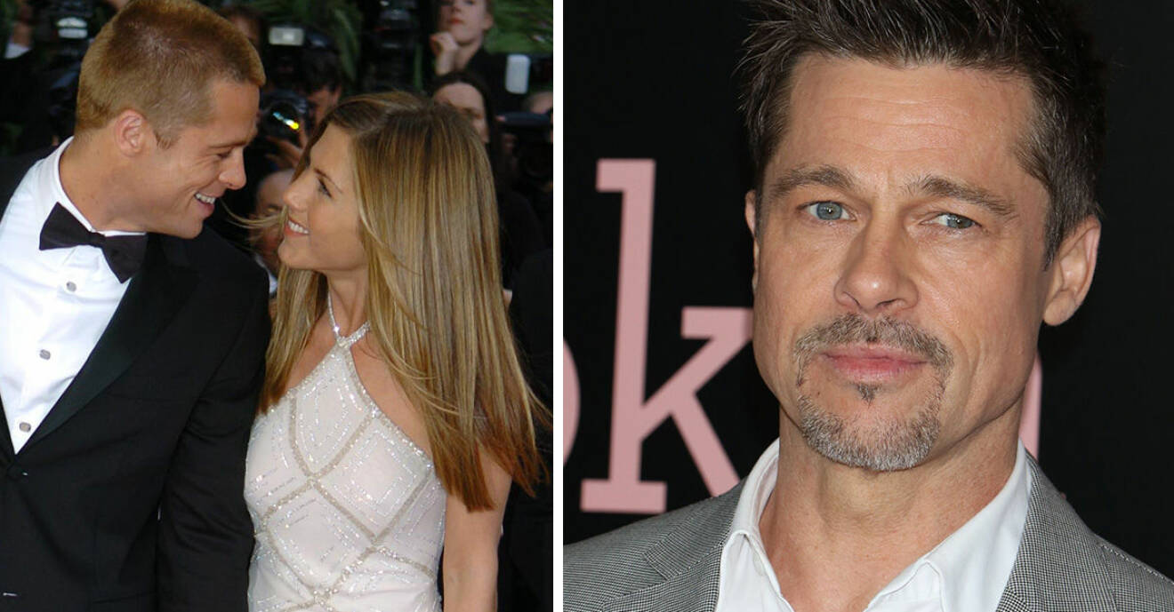 Gammal bild från röda mattan när Brad Pitt och Jennifer Aniston var ett gift par.