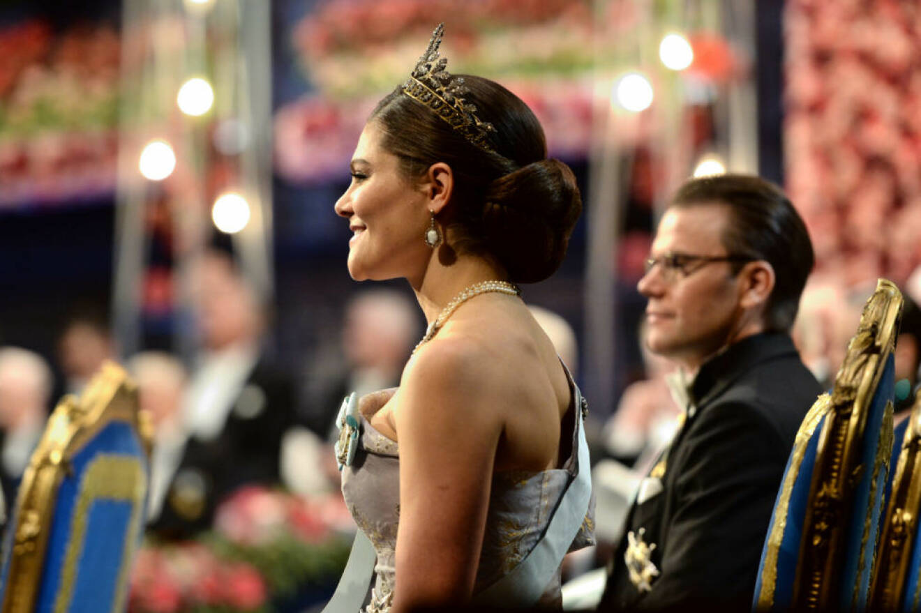 STOCKHOLM 2016-12-10 Kronprinsessan Victoria under Nobelprisutdelningen i Konserthuset i Stockholm på lördagen. Foto: Henrik Montgomery / TT kod 10060