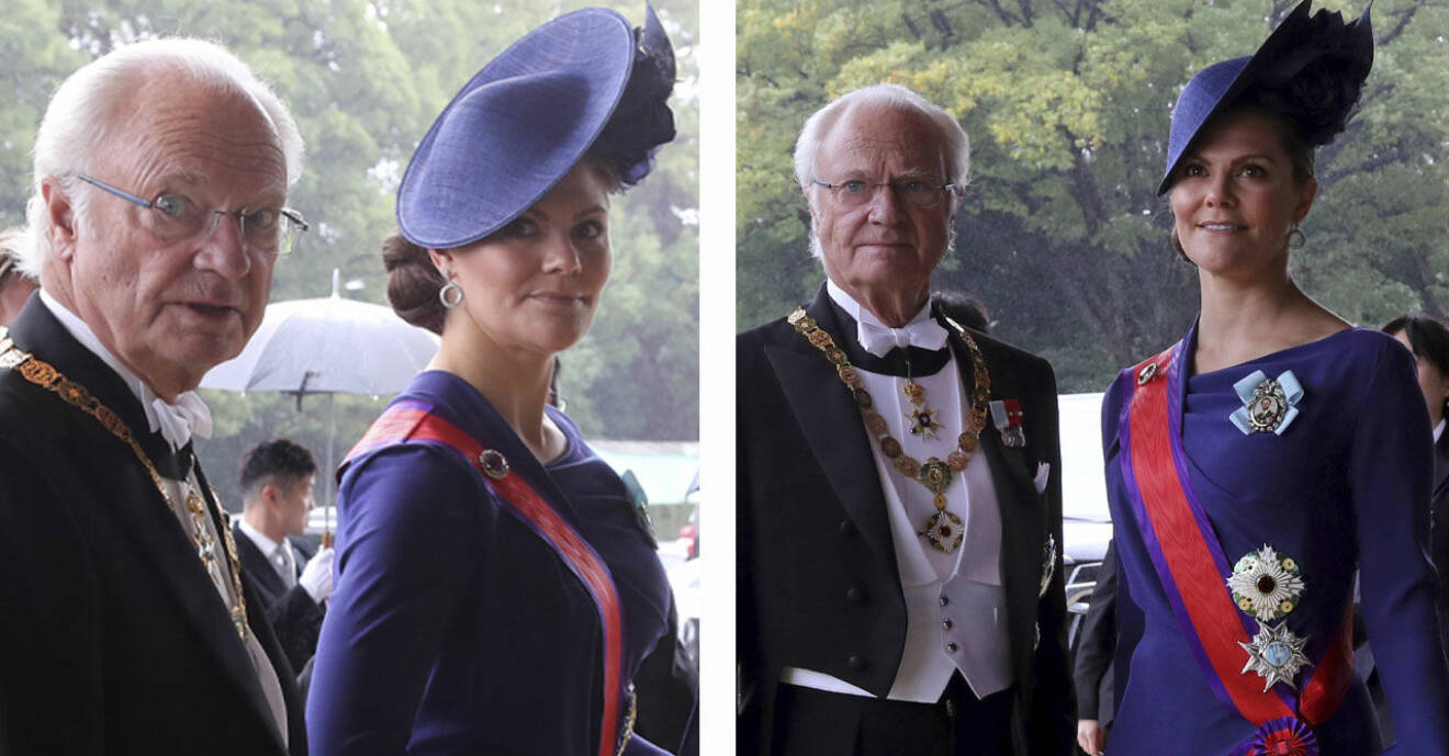 Kung Carl Gustaf och kronprinsessan Victoria i Japan