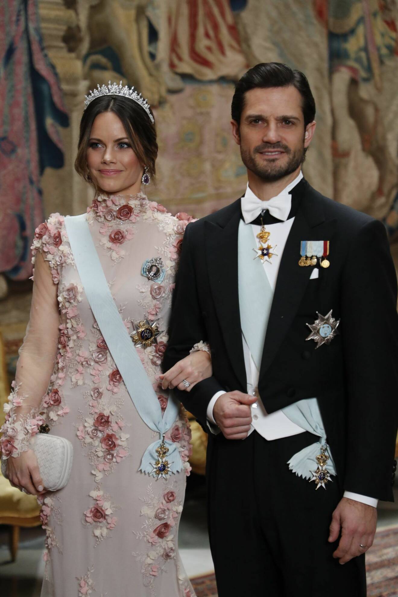 Prinsessan Sofia och prins Carl Philip på kungens Nobelmiddag 2019