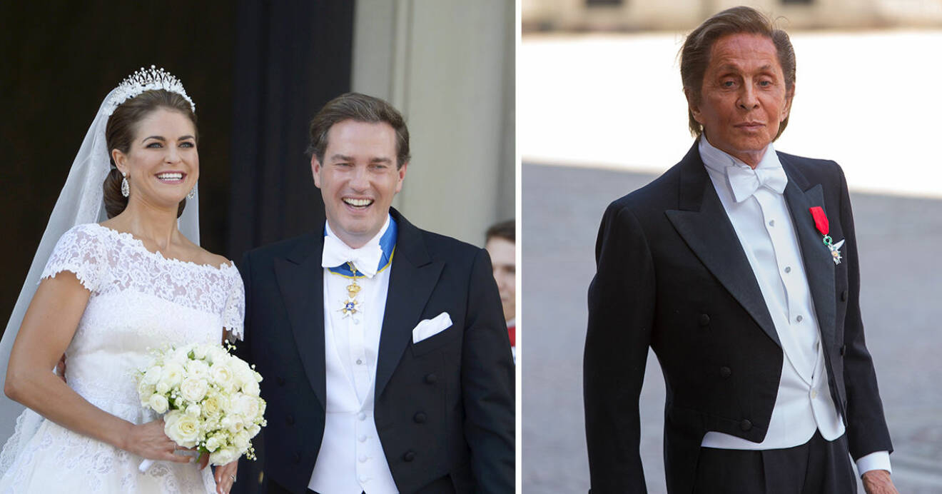 Valentino Garavani på Chris O'Neills och prinsessan Madeleines bröllop 2013.