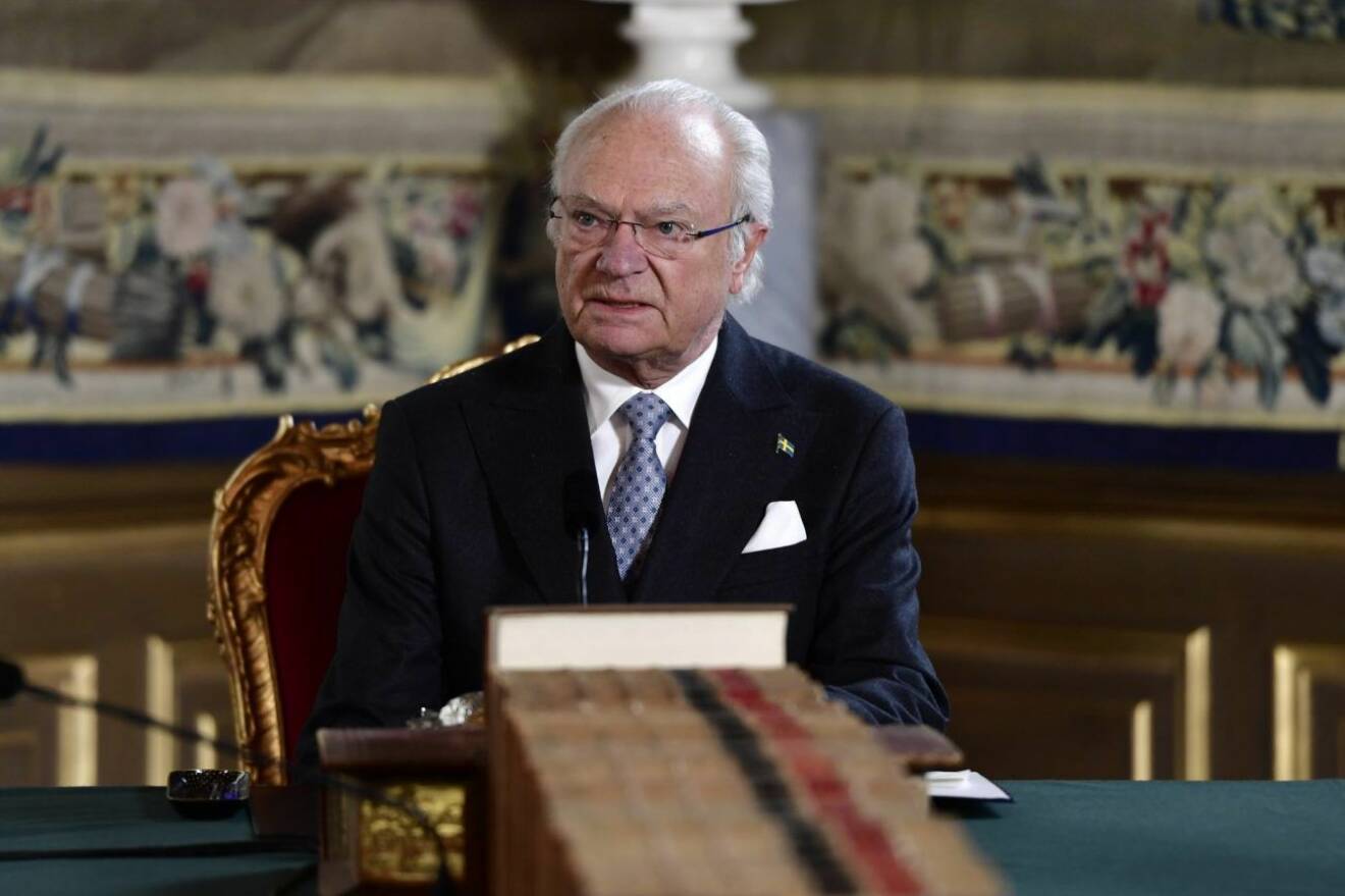 Kung Carl Gustaf deltog vid en extra informationskonselj härom dagen.