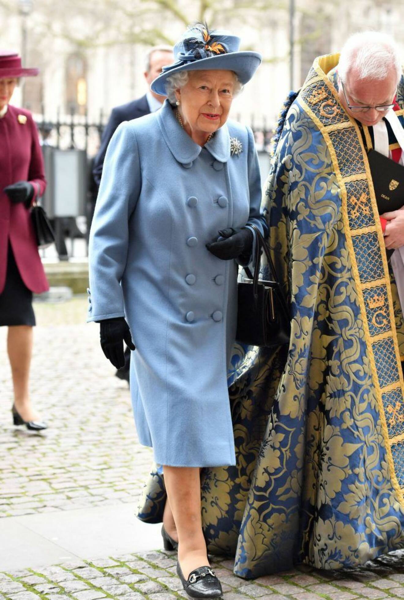 Drottning Elizabeth i Westminster Abbey.