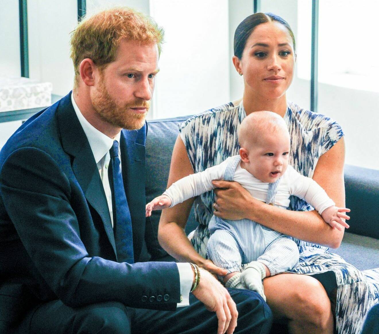 Prins Harry och Meghan Markle med sonen Archie.