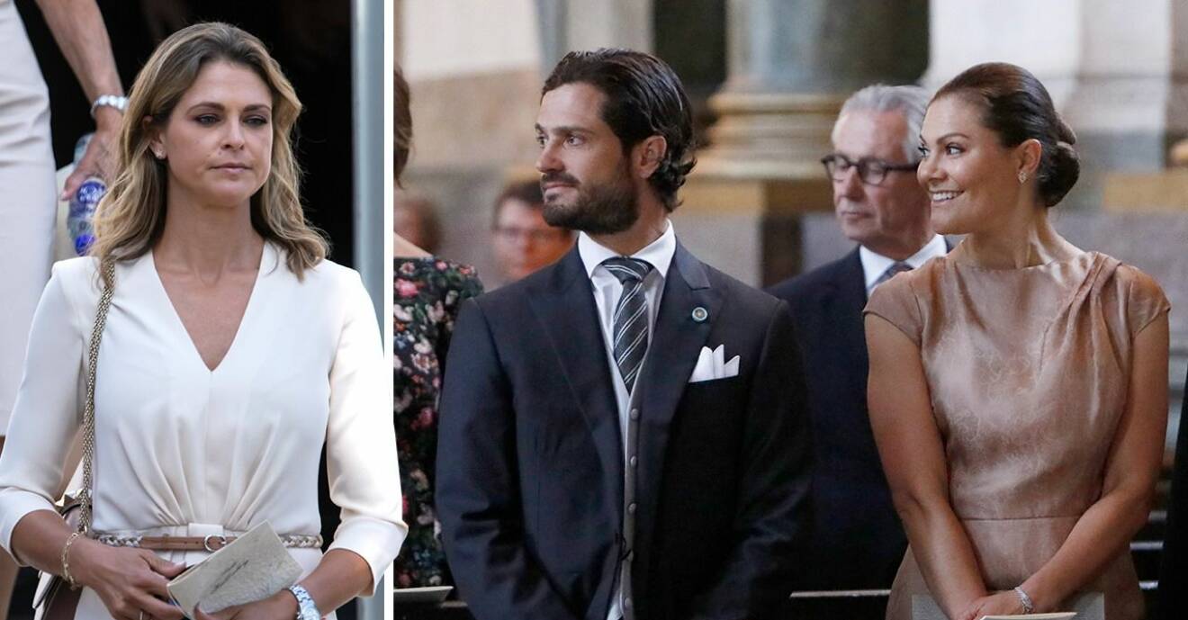 Prinsessan Madeleine, prins Carl Philip och kronprinsessan Victoria