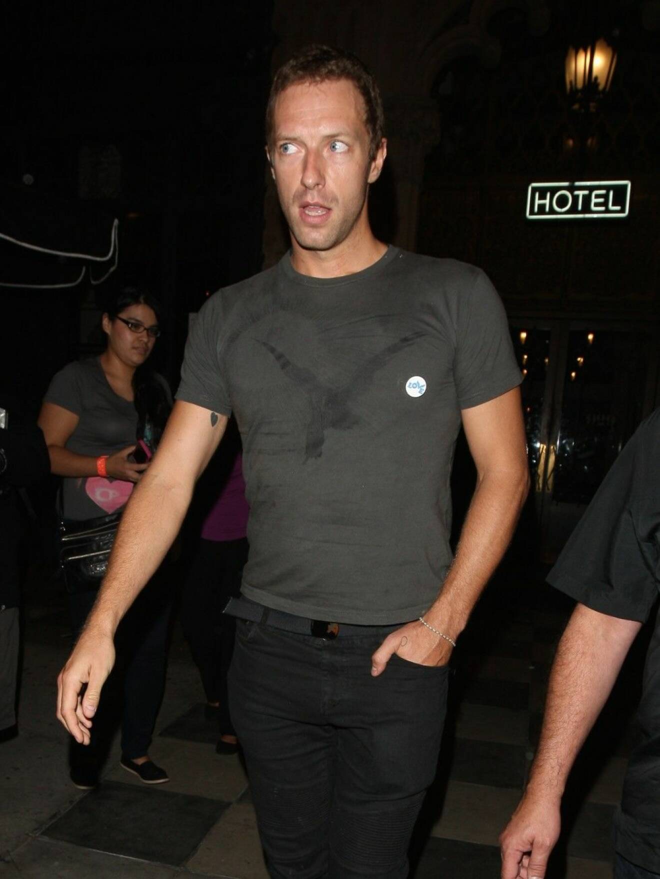Chris Martin Leaves Downtown LA Venue After His Coldplay Performance