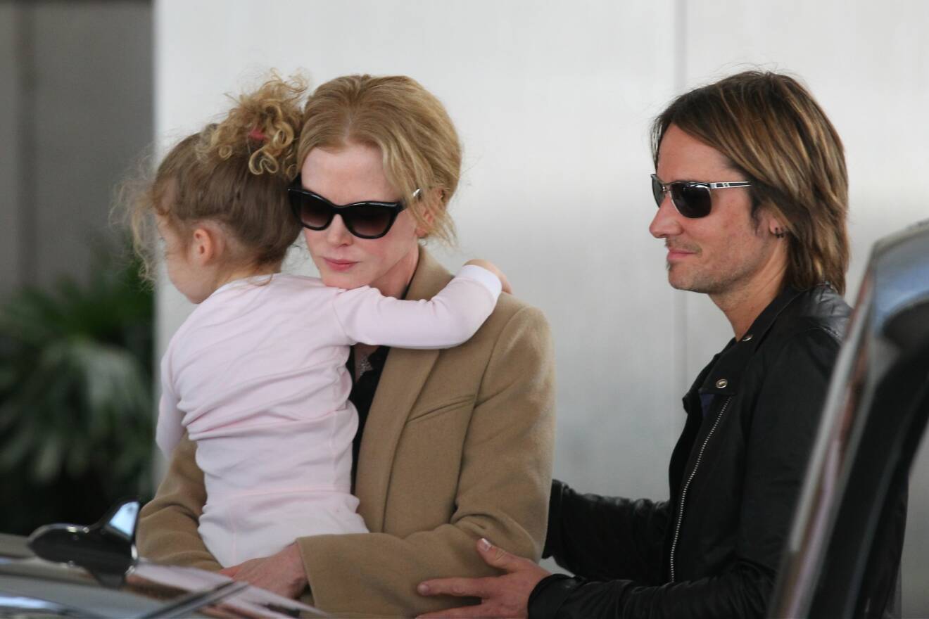 Nicole Kidman, Keith Urban and their children, Sunday Rose and Faith Margaret, arrive at Los Angeles International Airport on a flight from Sydney Featuring: Nicole Kidman,Faith Margaret Kidman Urban,Keith Urban Where: Los Angeles, California, United States When: 23 Sep 2014 Credit: revolutionpix/WENN.com ****Not available for Subscribers and Daily Mail Online****