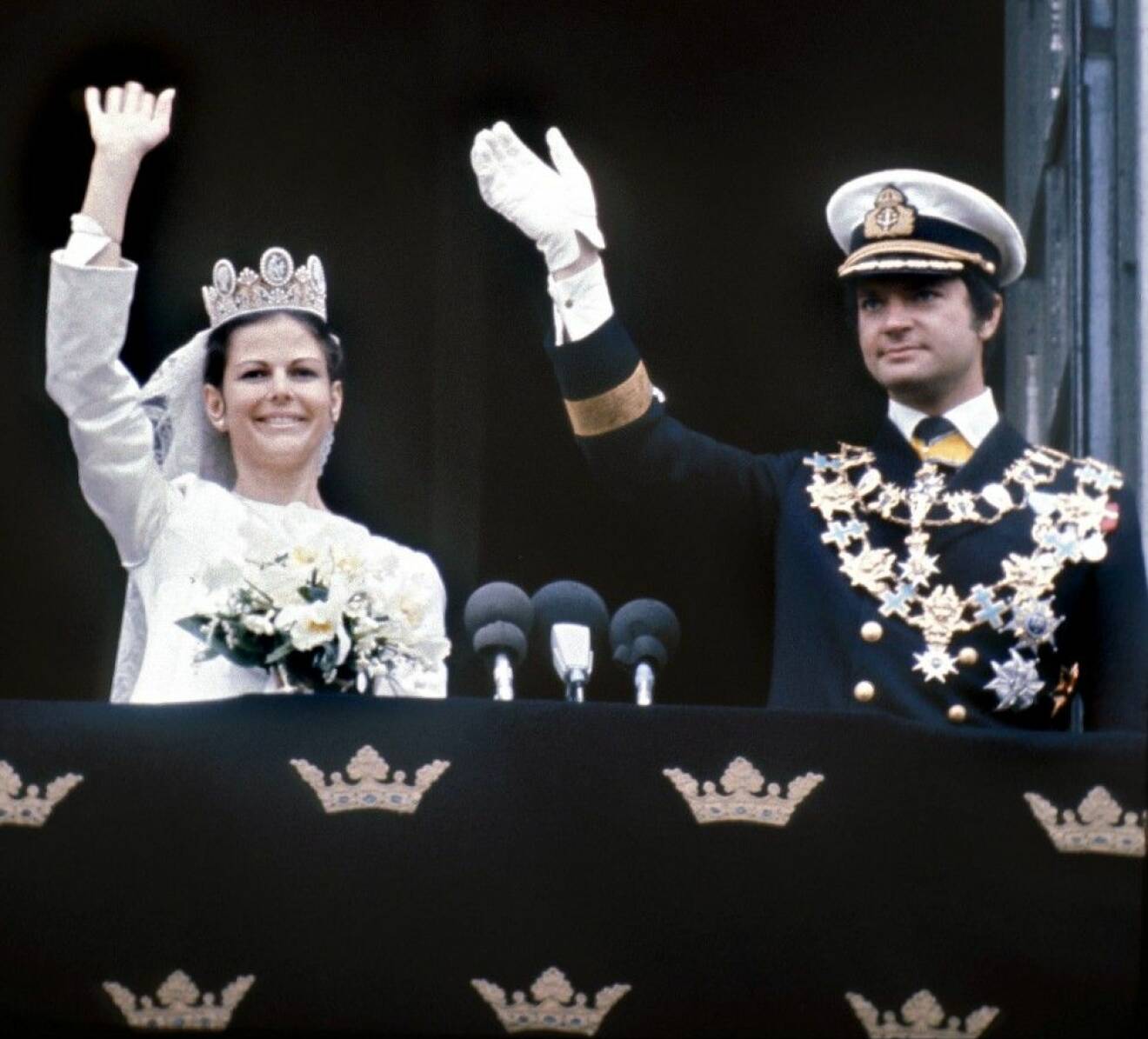 Silvia gifte sig med kung Carl Gustaf XVI den 18 juni. Foto: IBL
