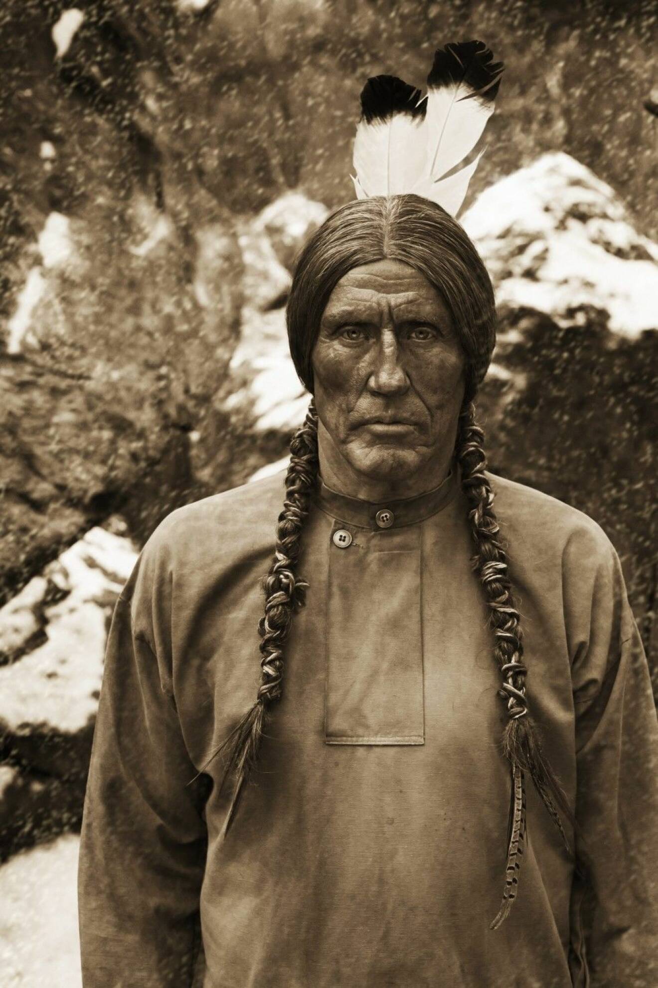 Börje Salming som indianhövdingen Sitting Bull. Foto: Caroline Roosmark