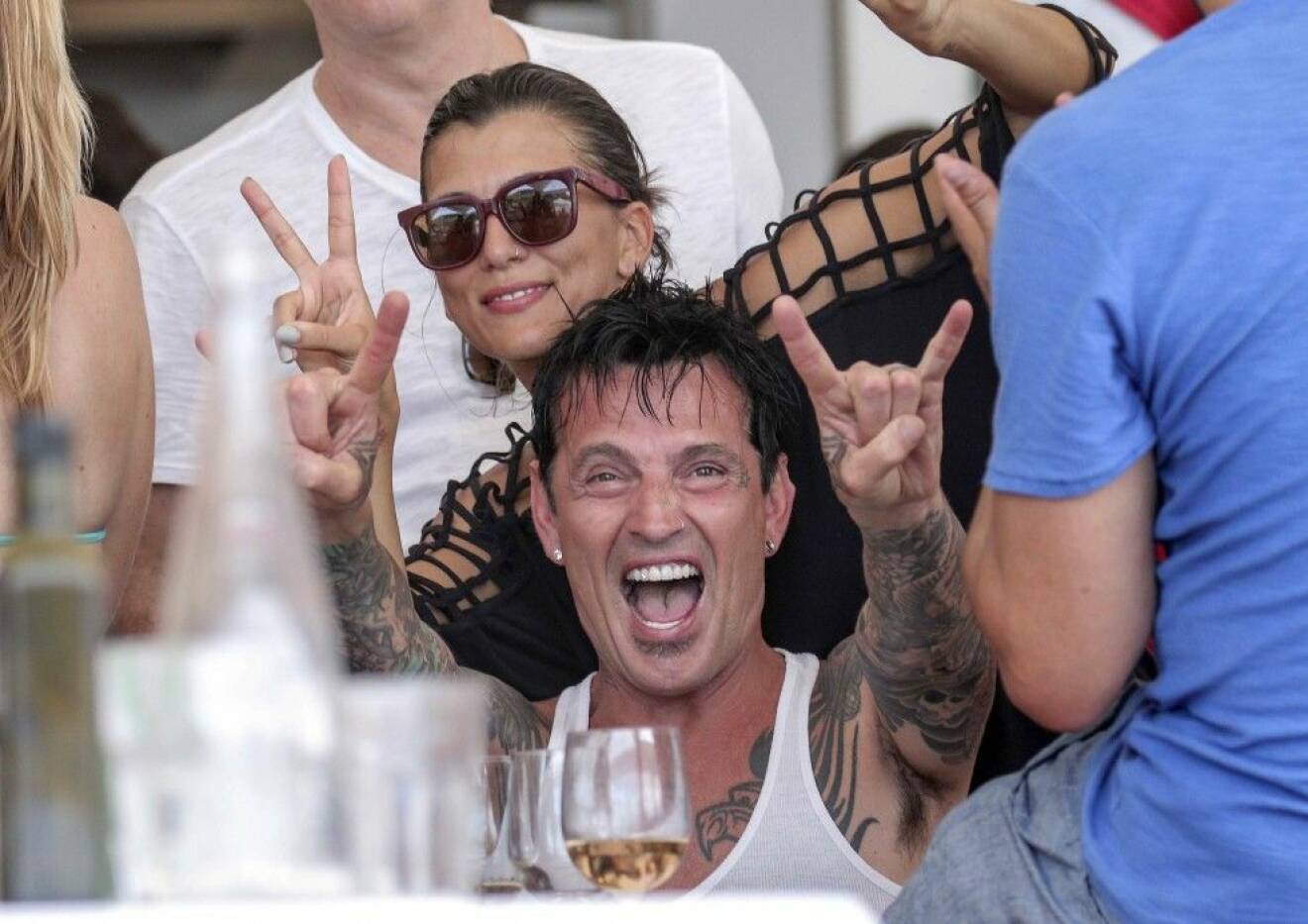 Exclusive... Tommy Lee & Sofia Toufa Spend Easter In St. Barts