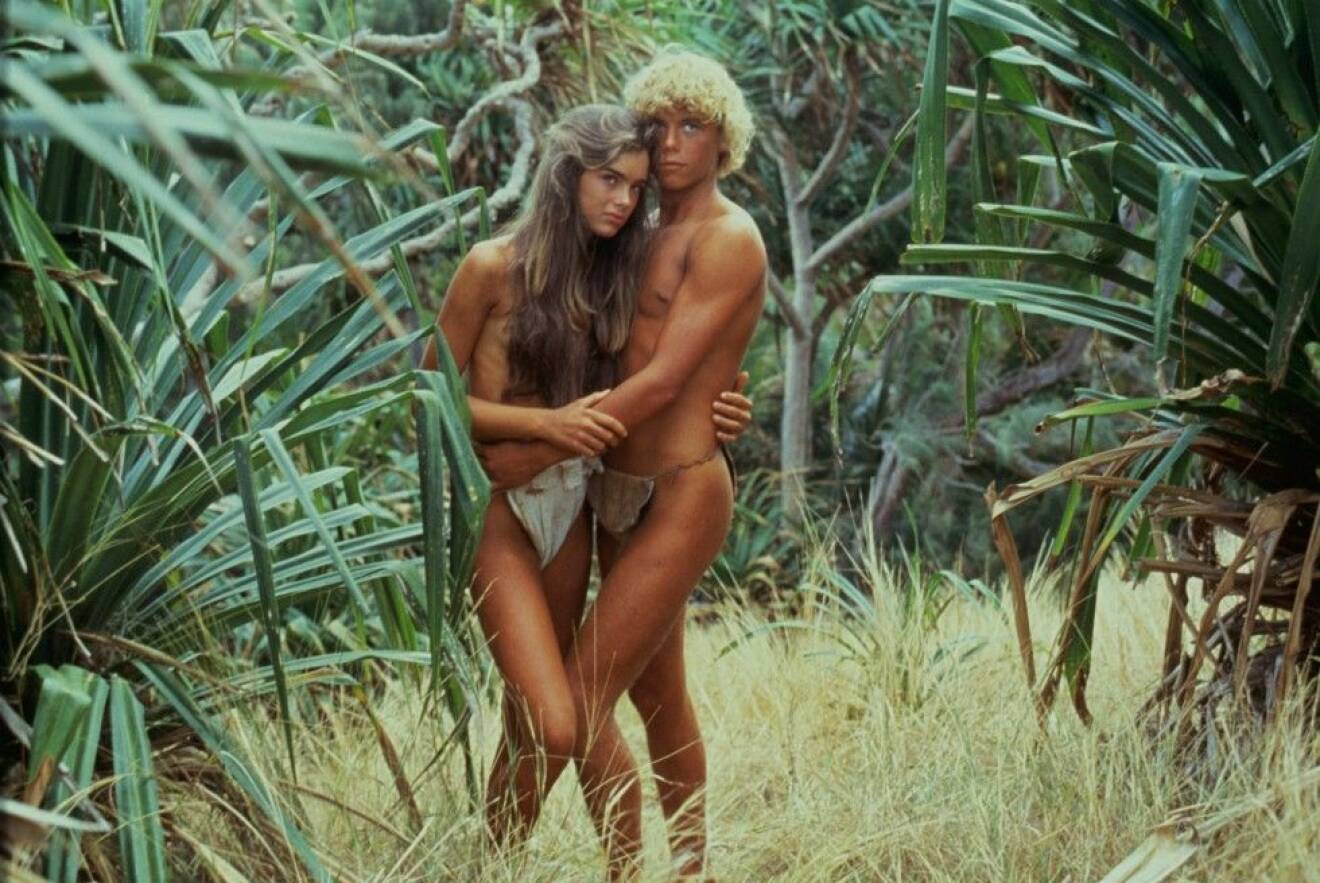 I "Den blå lagunen" från 1980 fick både Christopher Atkins och Brooke Shields sina genombrott som skådisar. Foto: All Over