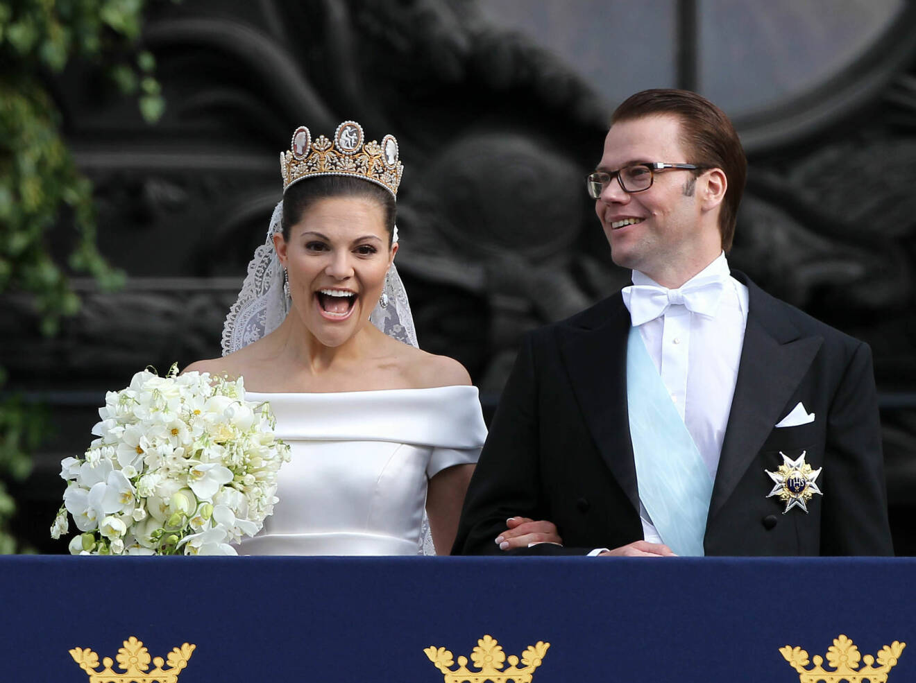 Crown Princess Victoria and Daniel westling's wedding at Royal Palace in Stockholm.