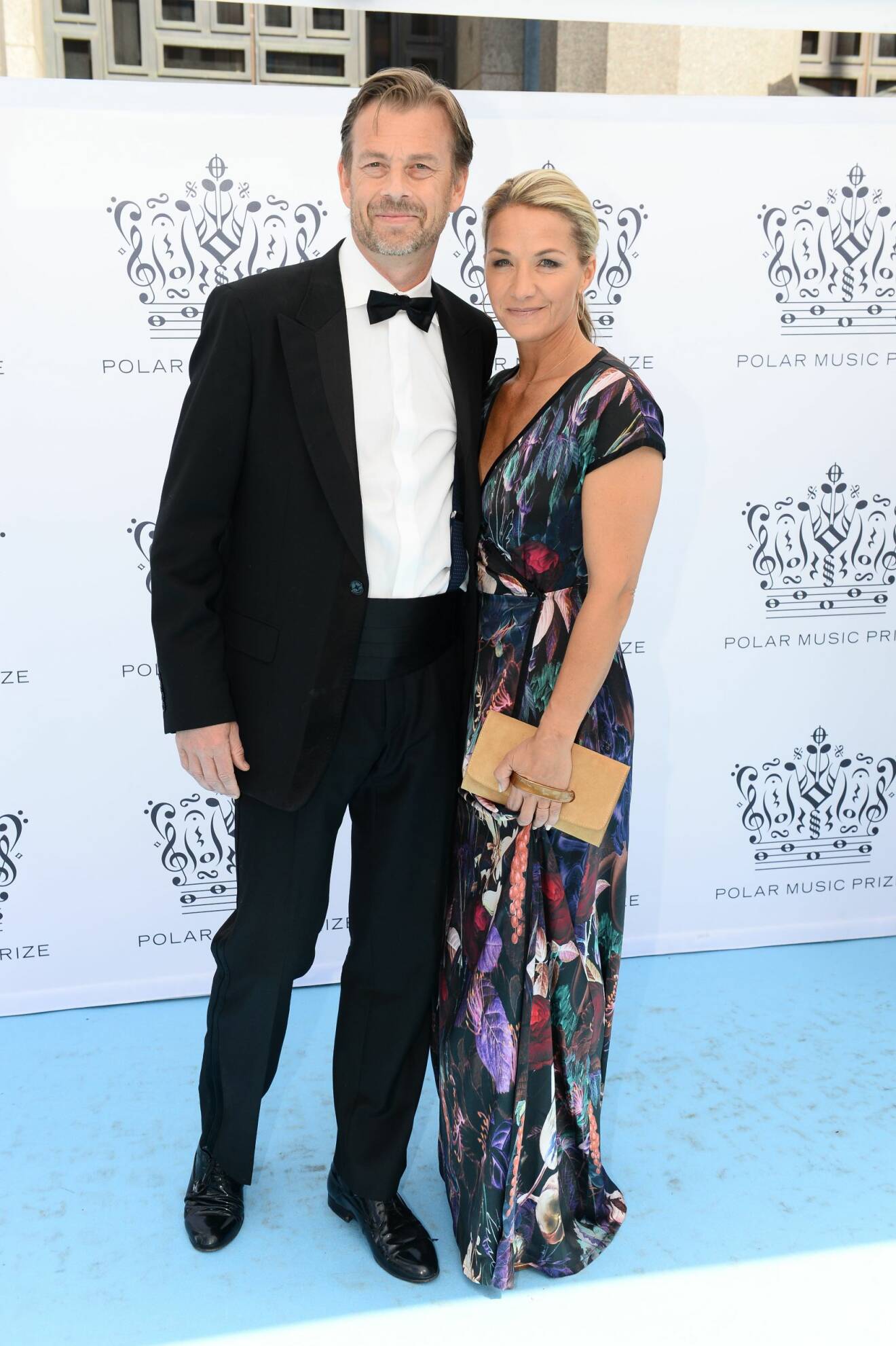 Michael Wolf och Kristin Kaspersen på Polarpriset. Foto: TT