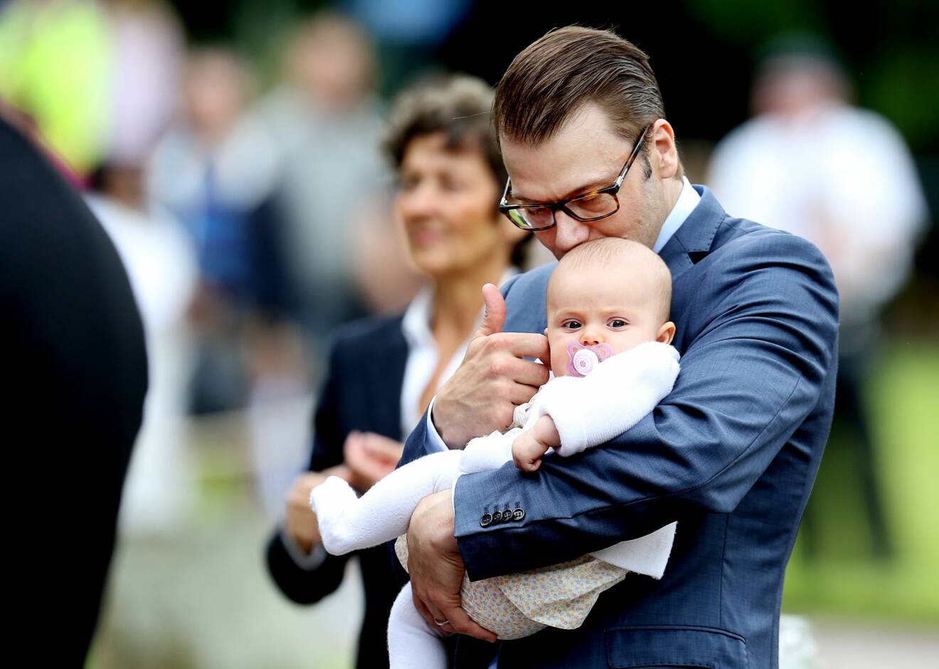 Kronprinsessan Victorias födelsedag prins Daniel med sin dotter prinsessan Estelle 2012-07-14 (c) Gustav Mårtensson / Aftonbladet 3160 / IBL ***EXPRESSEN OUT***