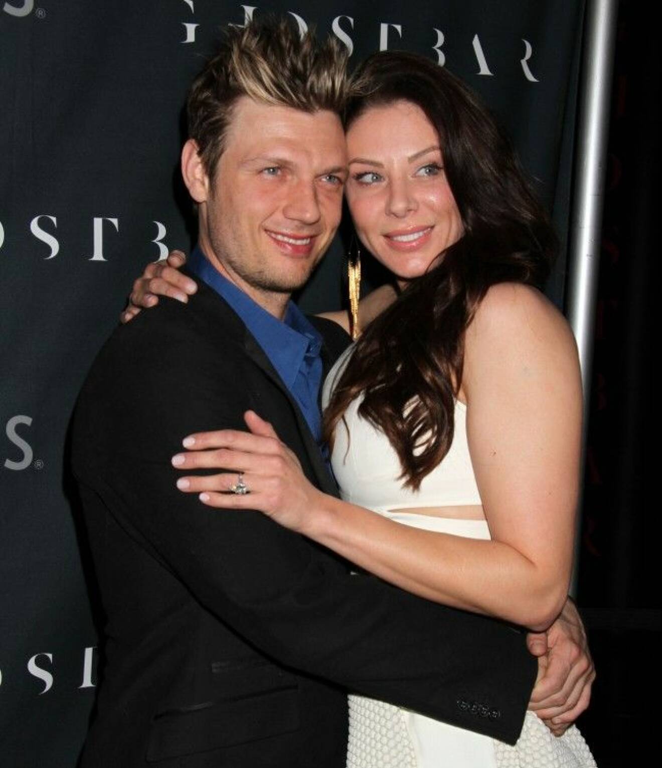51325259 Singer Nick Carter of the Backstreet Boys and his fiancee Lauren Kitt arrive at their coed bachelor and bachelorette party at Ghostbar at the Palms Casino Resort on February 8, 2014 in Las Vegas, Nevada. FameFlynet, Inc - Beverly Hills, CA, USA - +1 (818) 307-4813 COPYRIGHT FAMEFLYNET