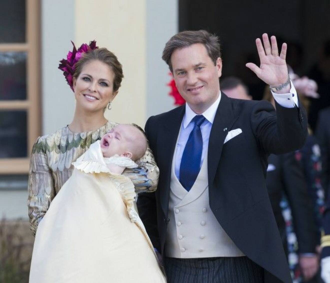 Prinsessan Madeleine och maken Chris O'Neill på prins Nicolas dop i oktober.