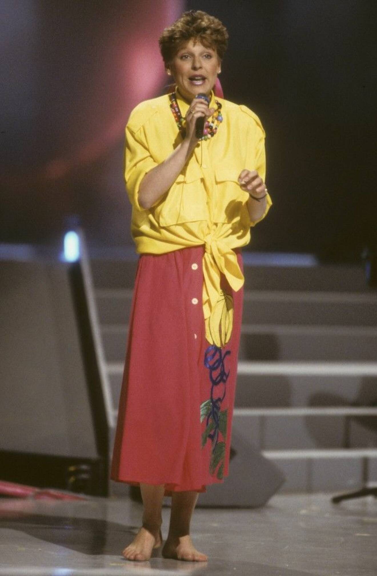 LOTTA ENGBERG artist i Melodifestivalen 1987 i Bryssel Belgien Dia 21291