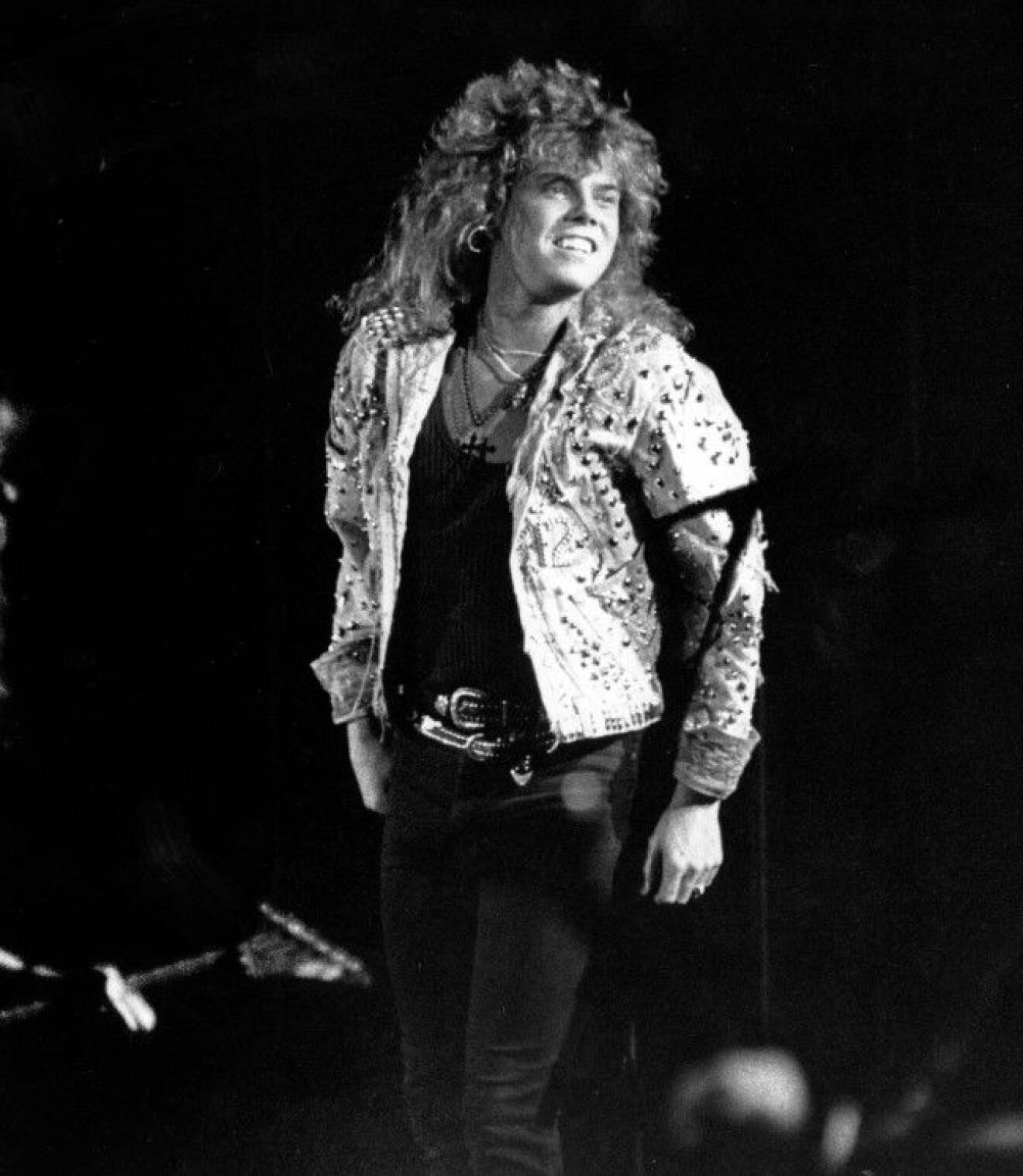 Göteborg - 1989-01-21 - Hårdrockssångaren Joey Tempest i Scandinavium *** Local Caption *** GP - Foto: Johan Davéus KAMERAREPORTAGE