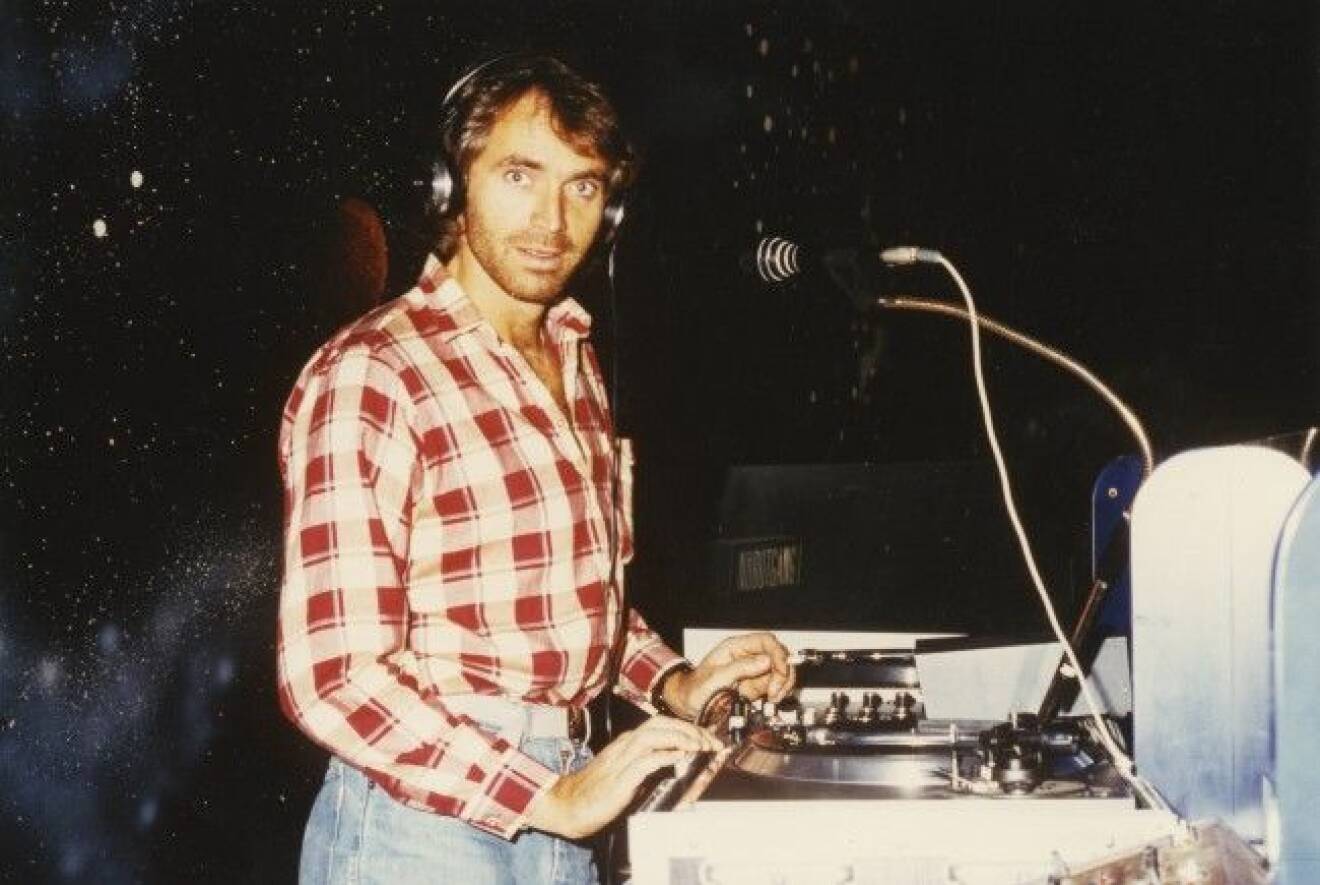 Claes "Clabbe" af Geijerstam som DJ på 70-talet.
