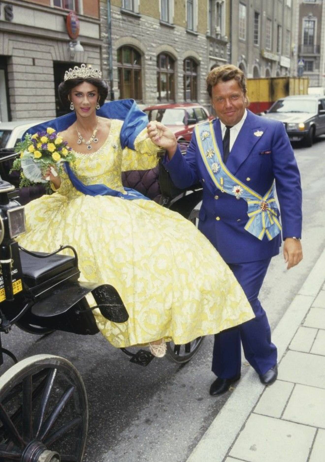 After Dark paret Christer Lindarw och Lasse Flinkman som kungen och Drottningen 1980.