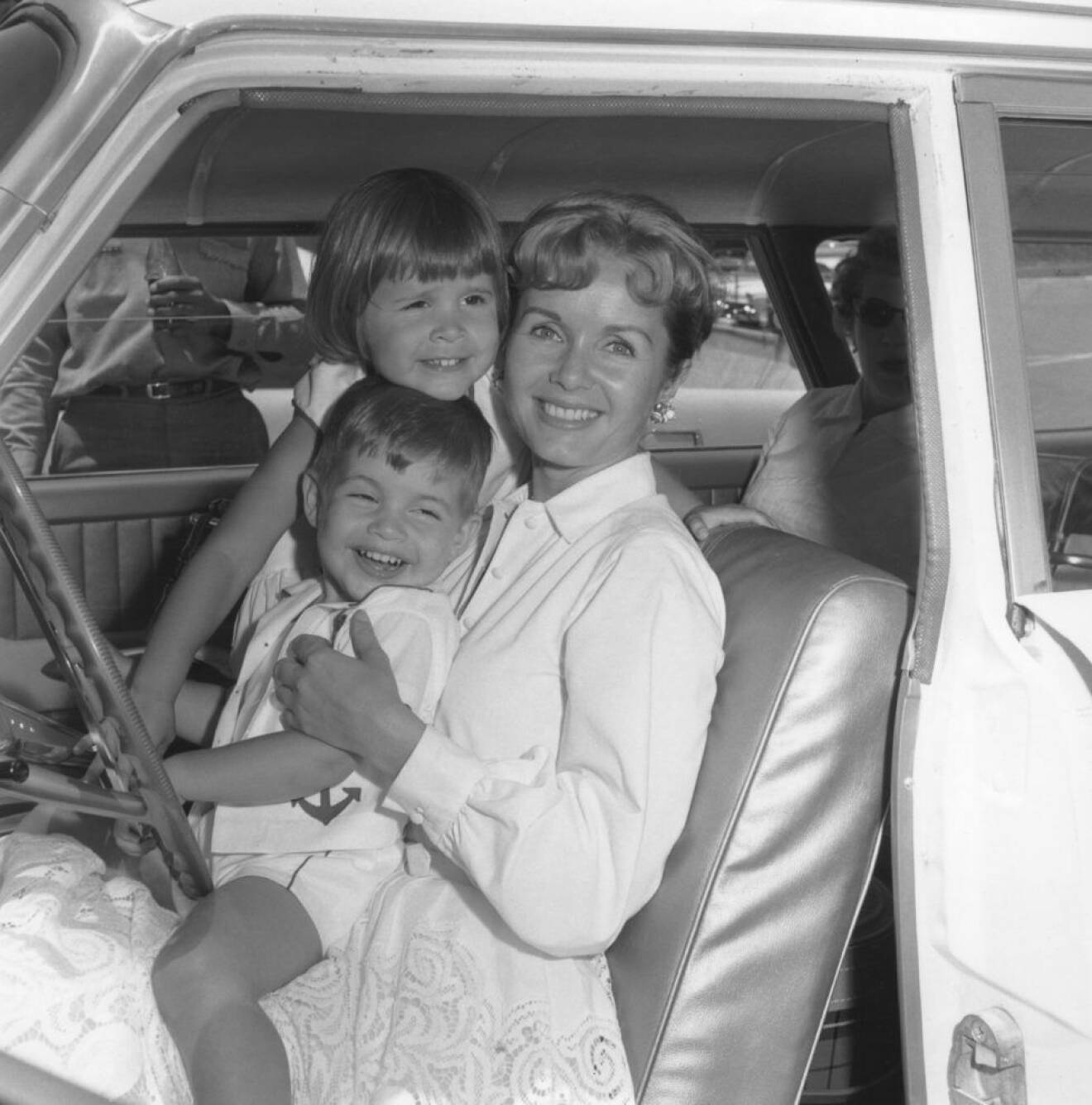 Debbie Reynolds med dottern Carrie och sonen Todd 1960.