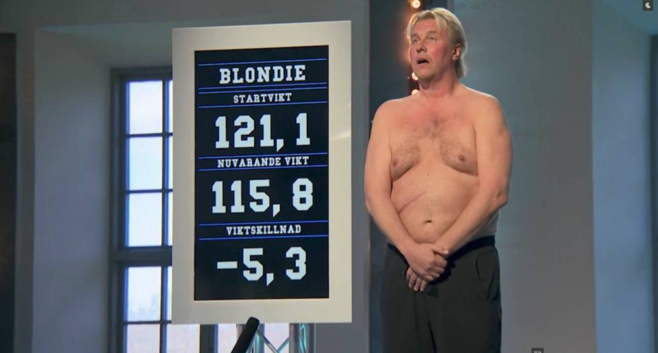 Jan "Blondie" Hammarlöf tror inte sina ögon när han får se sin siffra. 