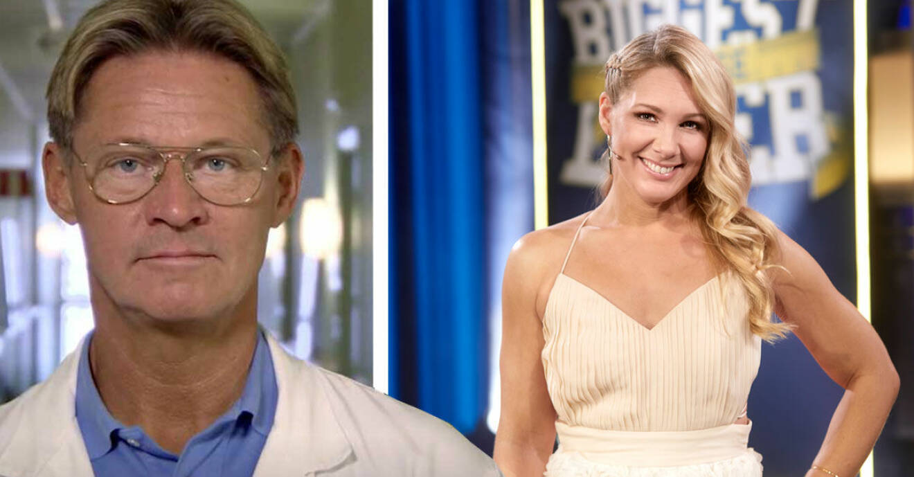 Doktor Mikael Sandström är läkare i Biggest Loser VIP 2018 och Anna Brolin är programledare.