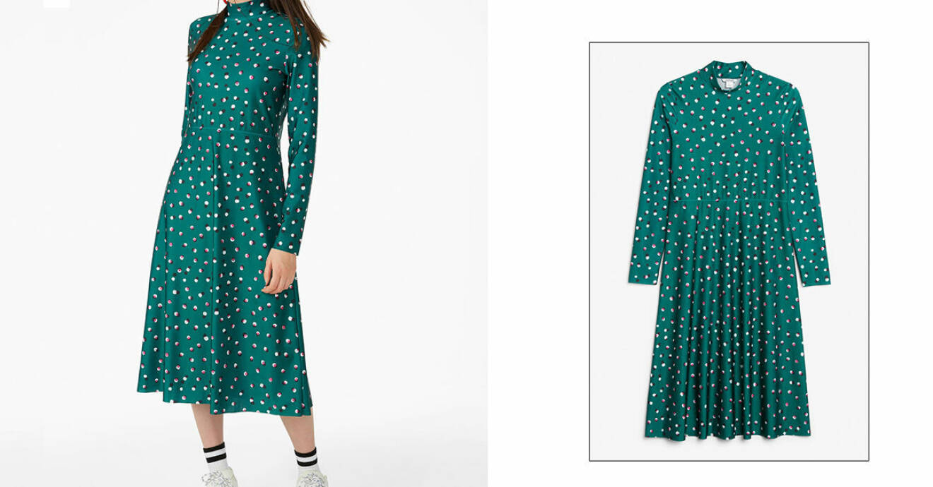 grön längre klänning
