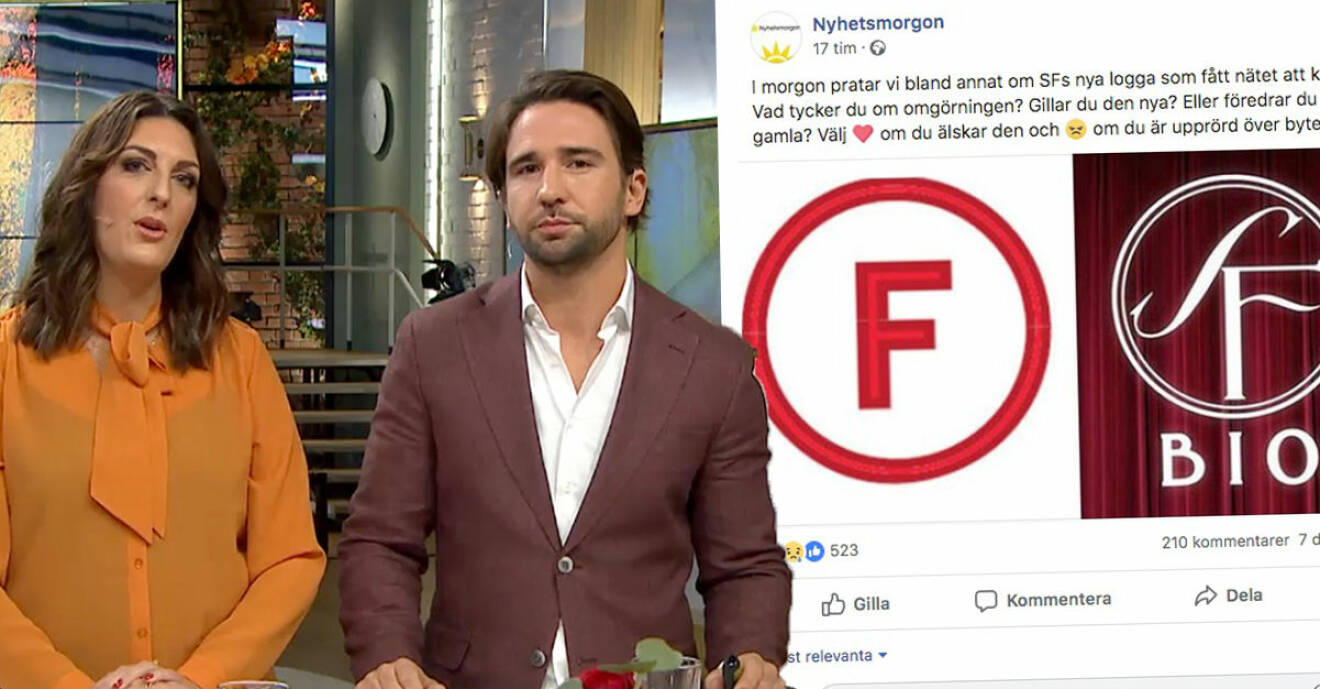 Tittarna rasar efter inslaget om SF:s nya logga i Nyhetsmorgon