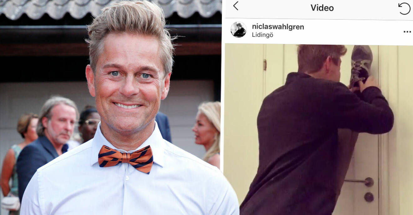 Niclas Wahlgren lade upp en film på sin Instagram som nu gör succé bland hans följare.