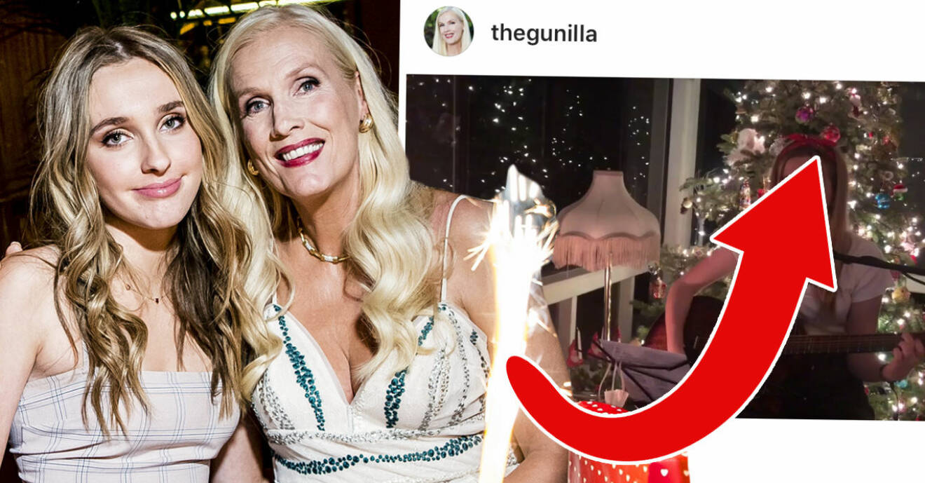 Gunilla Perssons dotter Erika framförde Holy night i en video som Gunilla lade upp på sin Instagram nyligen.