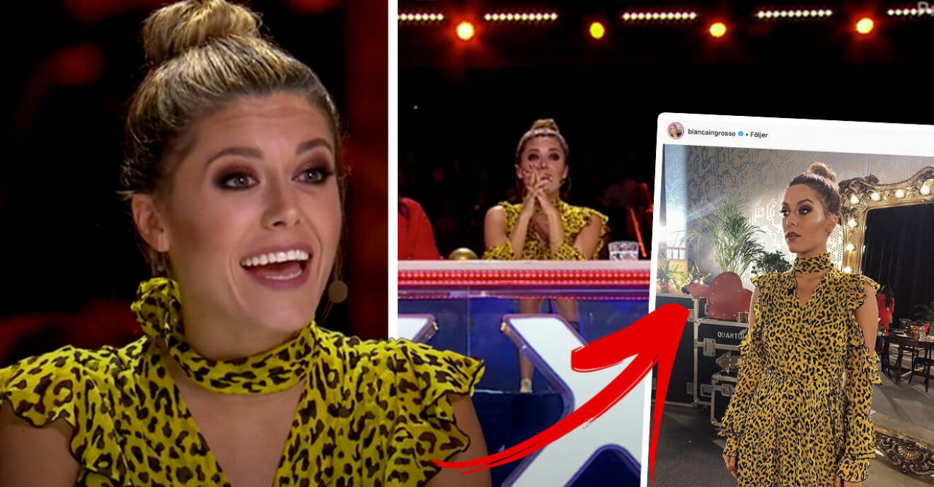 Här hittar du Bianca Ingrossos klänning som hon bär i Talang på TV4