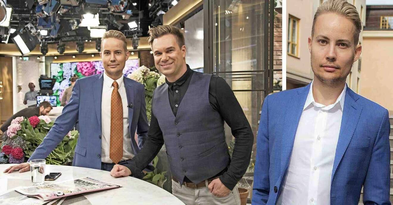 TV4-paret Anders Pihlblad och Henrik Alsterdal ler mot kameran