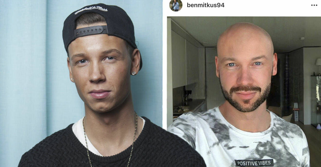 Ben Mitkus skapar förvirring med sin nya Instagrambild där han har skägg och rakad huvud.